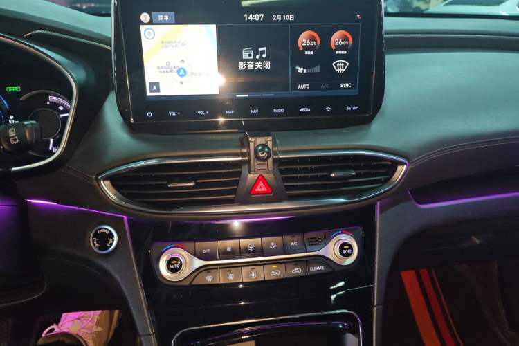 Used Hyundai Santa Fe 2019 380 TGDi GLS Automatic 2WD Luxury Version China VI Standard Audio And AC Panel