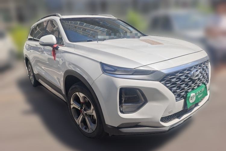 Used Hyundai Santa Fe 2019 380 TGDi DLX Automatic All-Wheel Drive Prestige (HTRAC) China VI Front Right 45 Deg