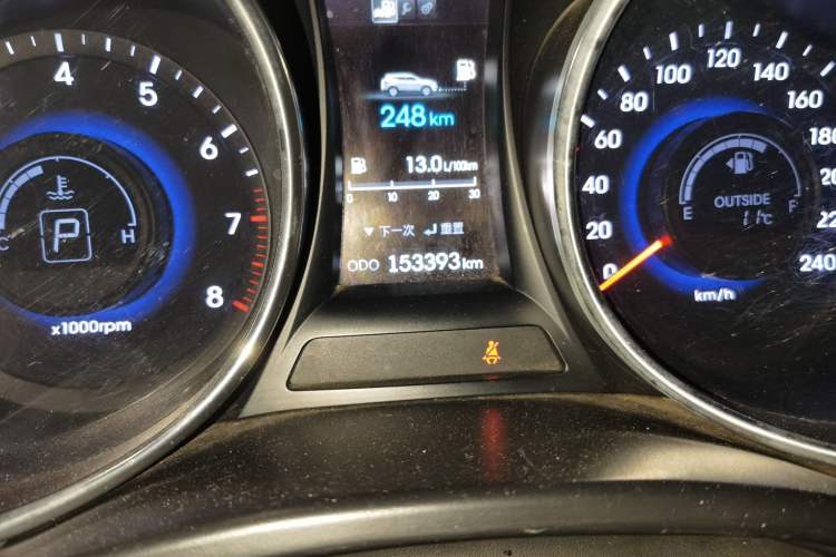 Used Hyundai Santa Fe Classic 2013 Facelift 3.0L 4x4 Comfort Edition Euro IV Odometer Close Up
