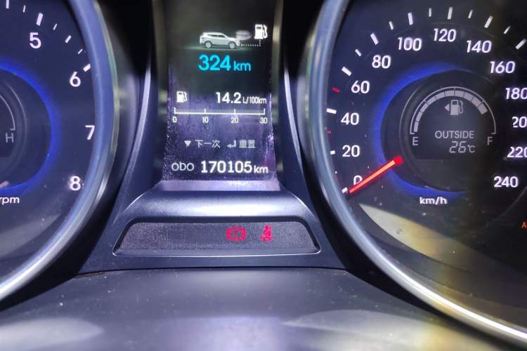 Used Hyundai Santa Fe Classic 2013 3.0L 4x4 Flagship Edition 7 Seats Euro IV Odometer Close Up