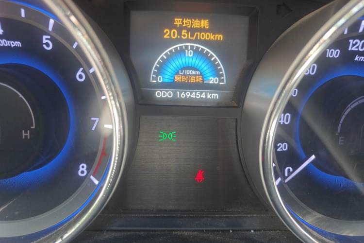 Used Hyundai Sonata 2013 2.0L Automatic Luxury Edition Odometer Close Up