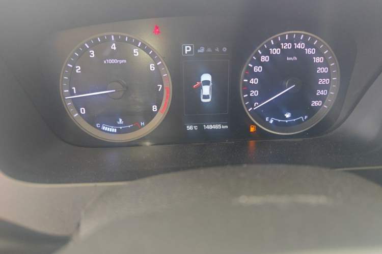 Used Hyundai Sonata 2017 1.6T DLX Prestige Model Odometer Close Up