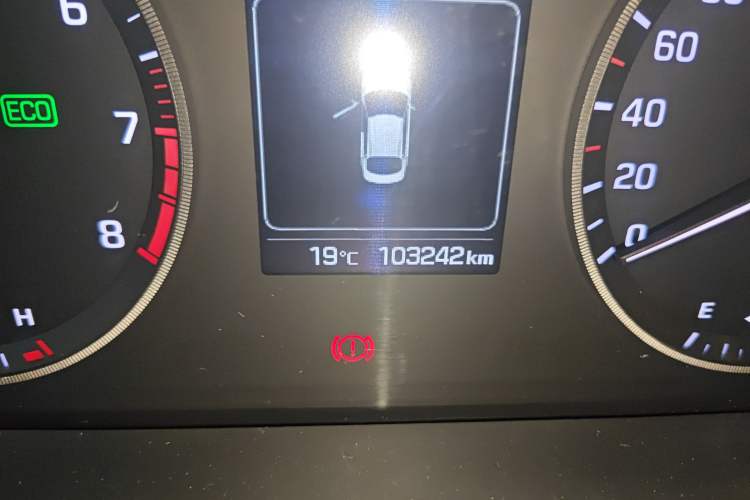 Used Hyundai Sonata 2017 1.6T GLS Smart Model Odometer Close Up