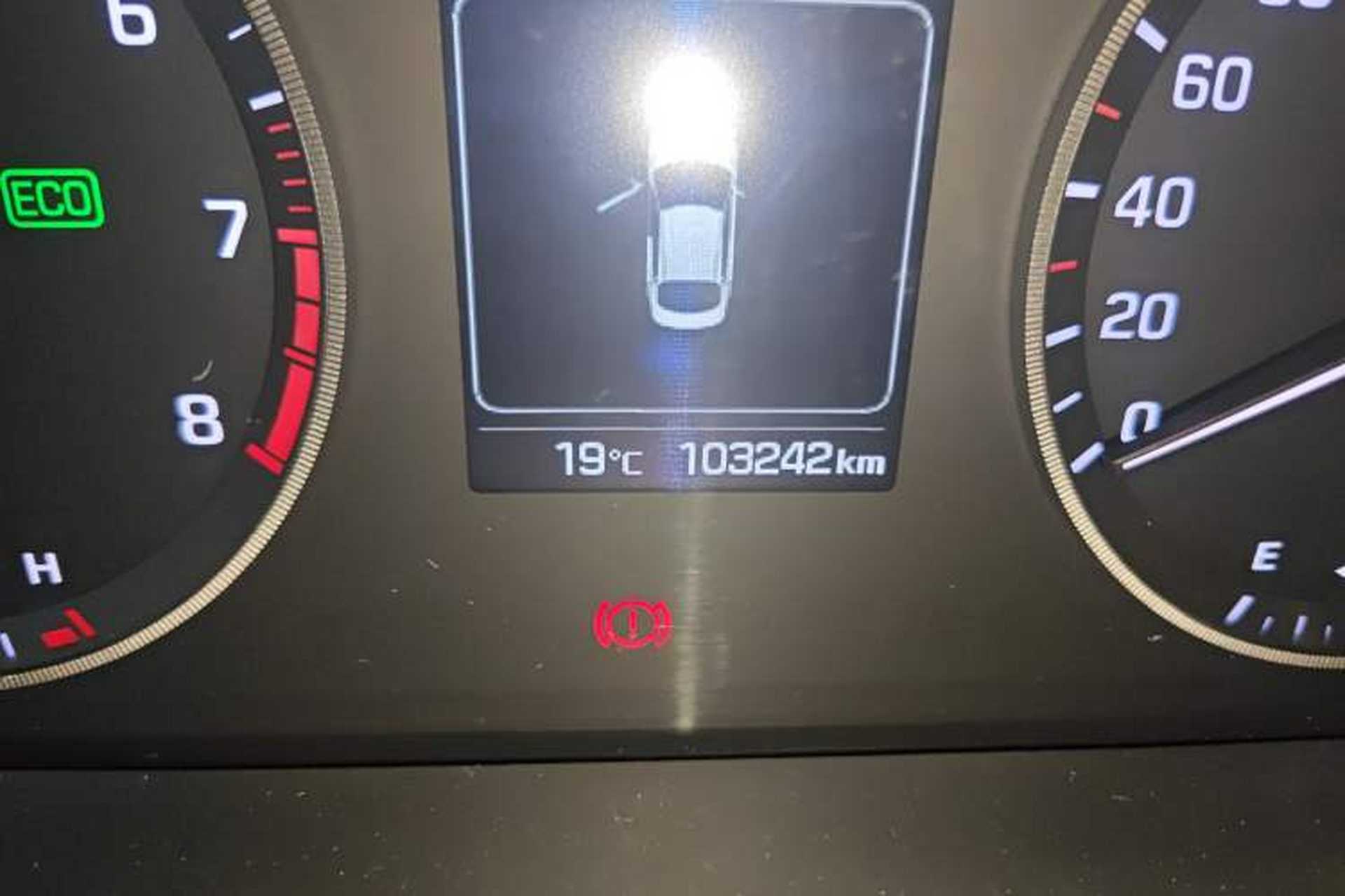 Used Hyundai Sonata 2017 1.6T GLS Smart Model Odometer Close Up