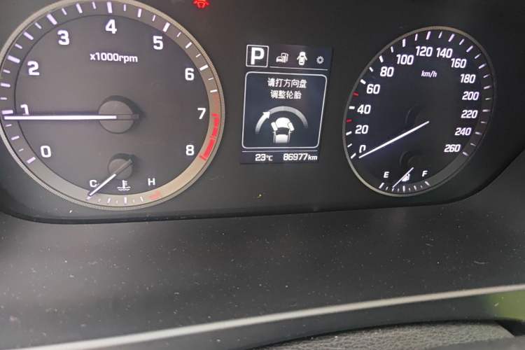 Used Hyundai Sonata 2017 1.6T GLS Smart Model Odometer Close Up