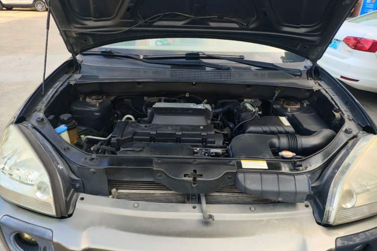 Used Hyundai Tucson 2009 2.0L Automatic Two-Wheel Drive with Sunroof Engine Bay