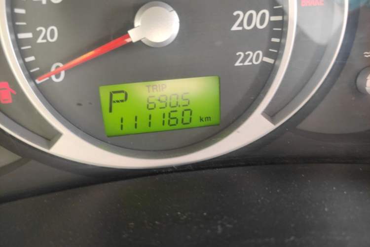 Used Hyundai Tucson 2009 2.0L Automatic Two-Wheel Drive with Sunroof Odometer Close Up
