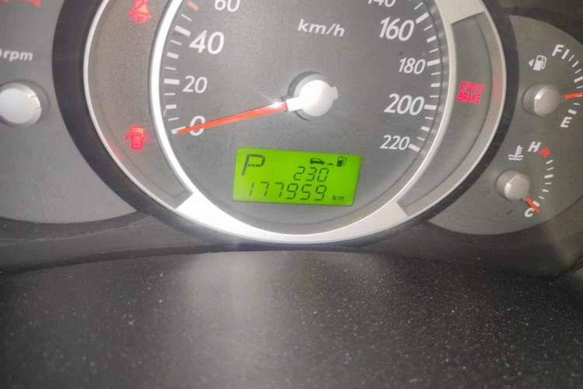 Used Hyundai Tucson 2009 2.0L Automatic Two-Wheel Drive with Sunroof Odometer Close Up