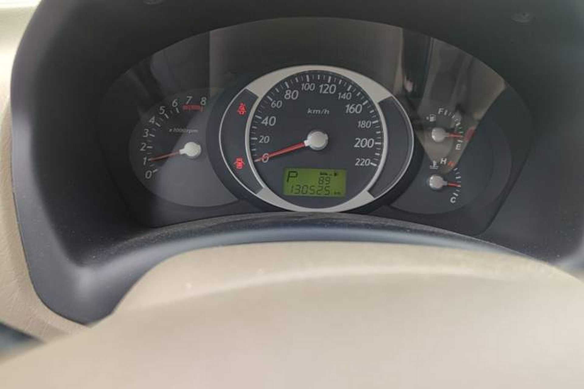 Used Hyundai Tucson 2009 2.0L Automatic Two-Wheel Drive with Sunroof Odometer Close Up