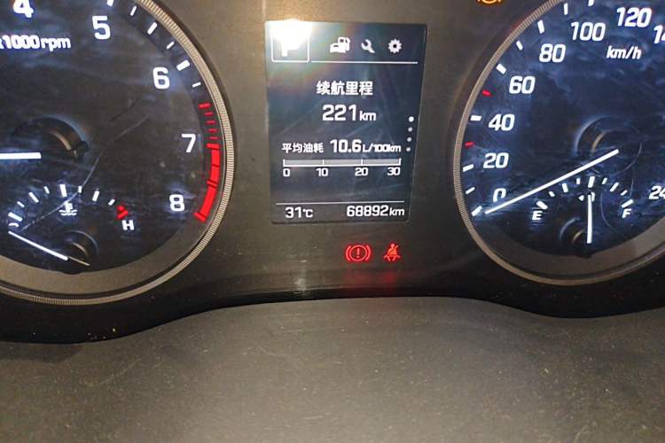 Used Hyundai Tucson 2015 1.6T Dual-Clutch Two-Wheel-Drive Smart Model Odometer Close Up