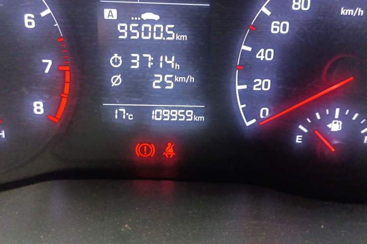 Used Hyundai Verna (new generation) 2016 1.4L Manual Cool Edition GLS Odometer Close Up