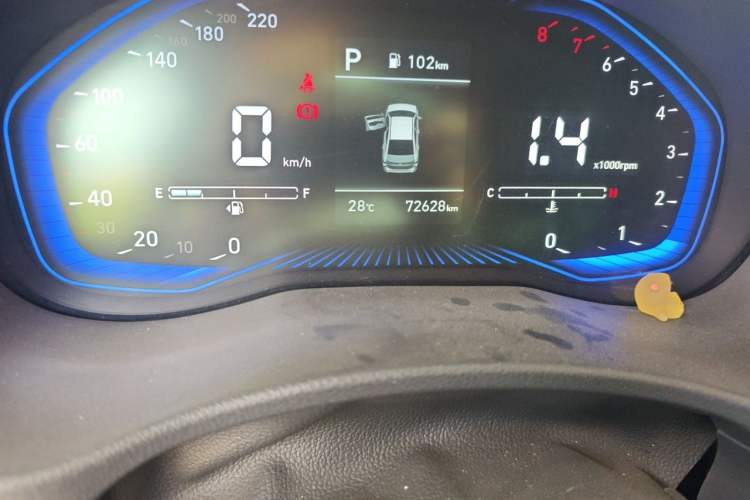 Used Hyundai Verna (new generation) 2020 1.4L CVT GLS Cool Edition Odometer Close Up