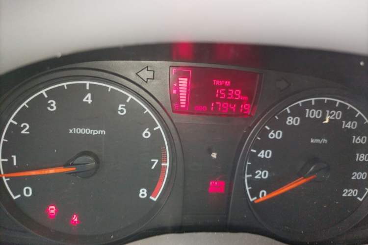 Used Hyundai Verna (older generation) 2010 Sedan 1.4L Manual Comfort GS Odometer Close Up