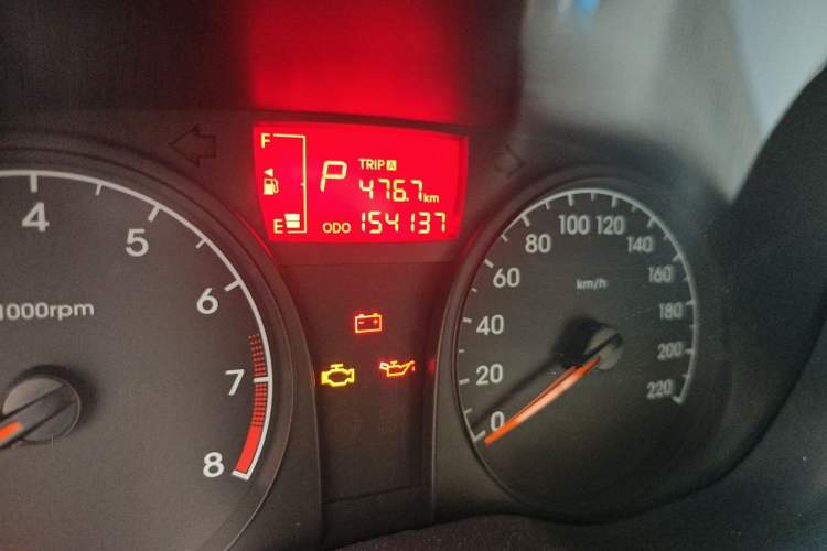 Used Hyundai Verna (older generation) 2014 1.4L Automatic Smart GLS Odometer Close Up