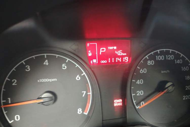 Used Hyundai Verna (older generation) 2014 1.4L Automatic Smart GLS Odometer Close Up