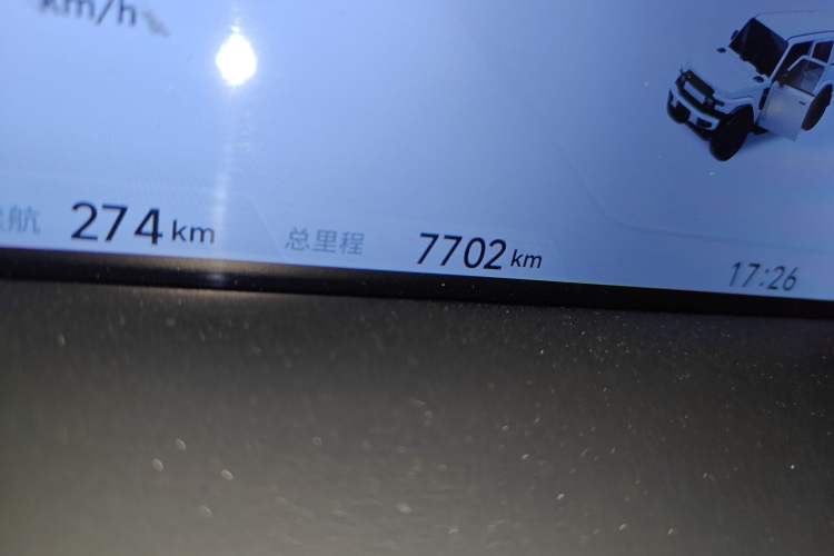Used iCAR V23 2025 401 Two-Wheel Drive Advanced Edition Odometer Close Up