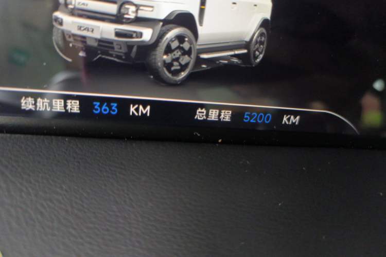 Used iCAR V23 2025 401 Two-Wheel Drive Advanced Edition Odometer Close Up