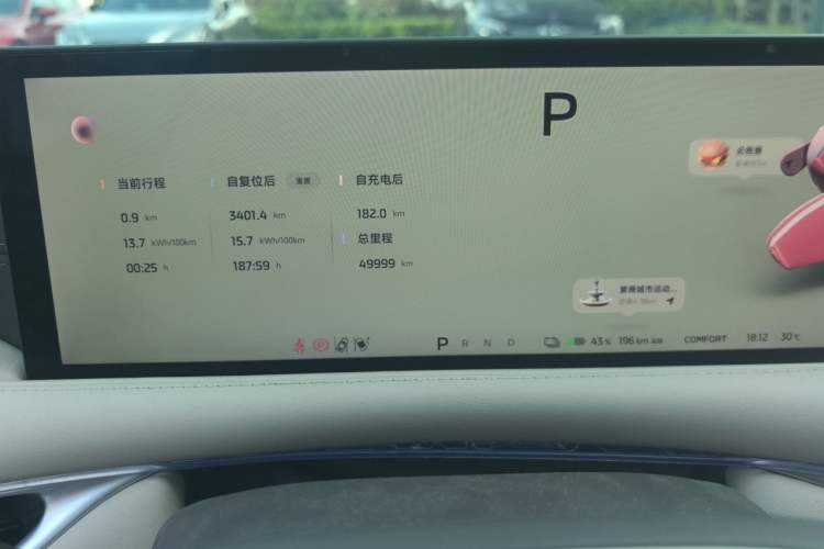 Used IM L6 2024 Max Standard Edition Odometer Close Up
