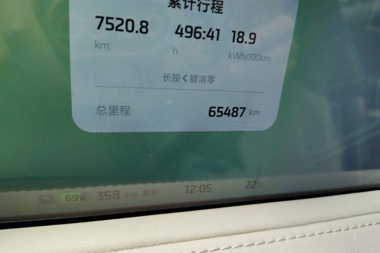 Used IM LS7 2023 100kWh Lux Rear-Drive Version Odometer Close Up