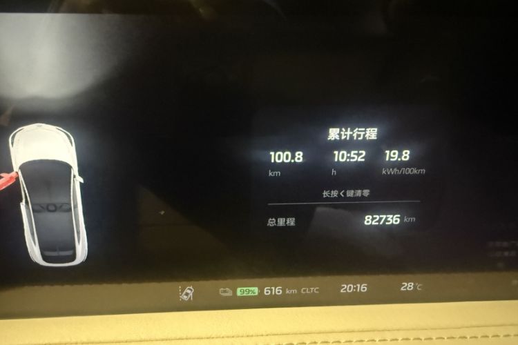 Used IM LS7 2023 100kWh Lux All-Wheel-Drive Version Odometer Close Up