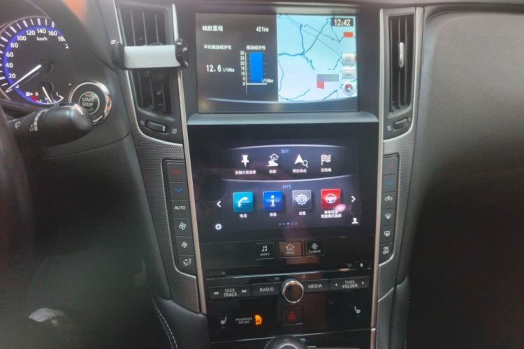 Used Infiniti Q50L 2015 2.0T Sport Edition Audio And AC Panel