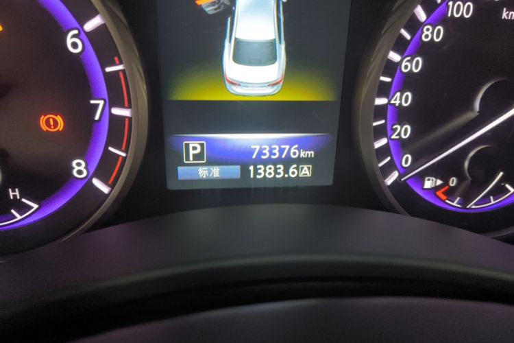 Used Infiniti Q50L 2016 2.0T Enjoyment Edition Odometer Close Up