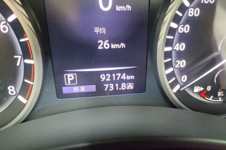 Used Infiniti Q50L 2018 2.0T Enjoyment Edition China V standard Odometer Close Up