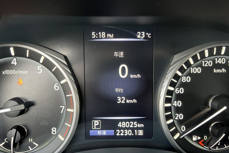 Used Infiniti Q50L 2019 2.0T 30th Anniversary Limited Edition Odometer Close Up