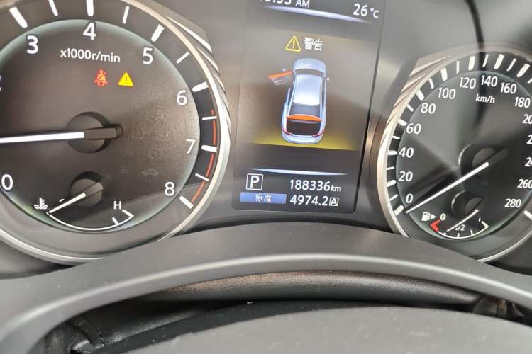 Used Infiniti Q50L 2019 2.0T 30th Anniversary Limited Edition Odometer Close Up