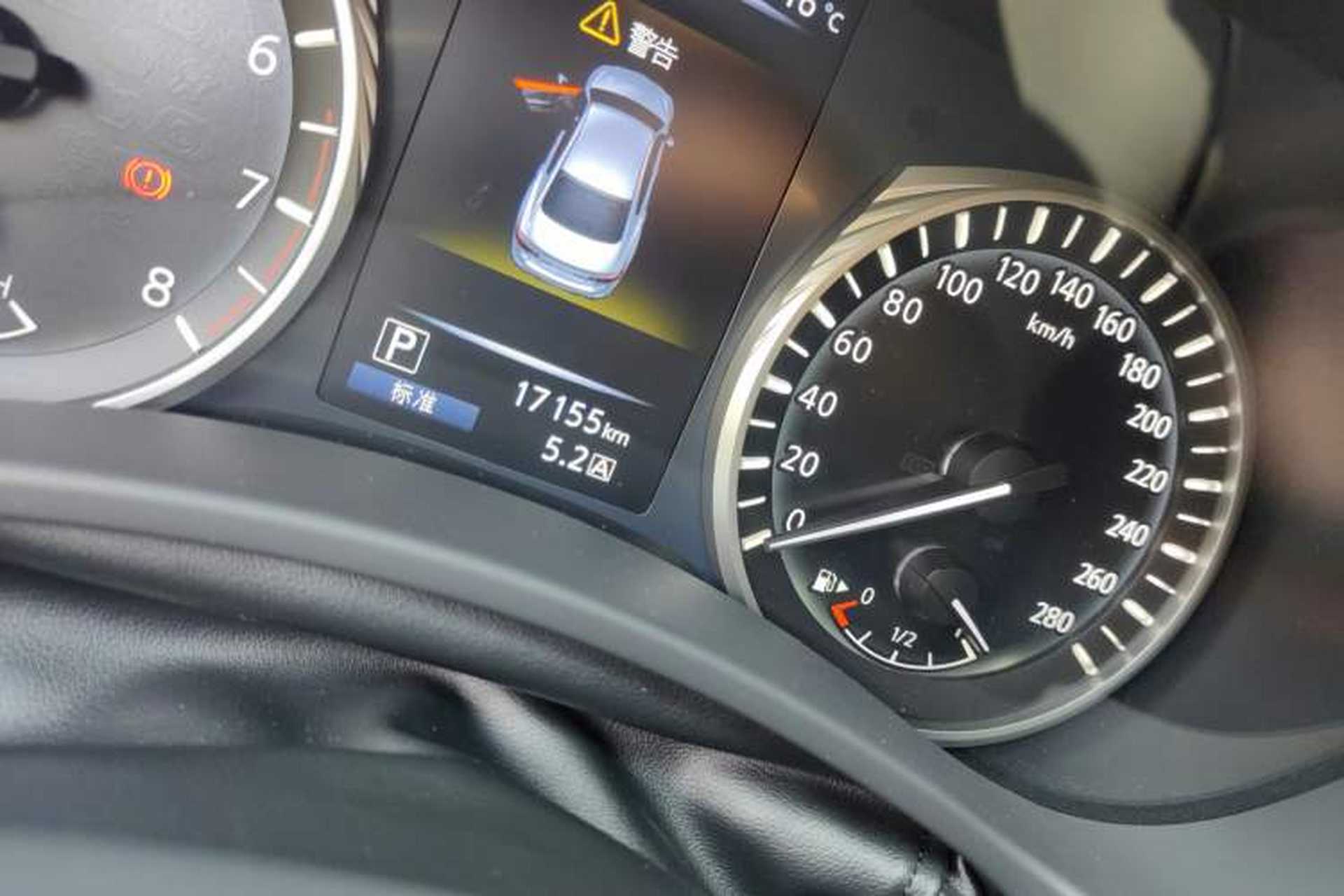 Used Infiniti Q50L 2022 2.0T Enjoyment Edition Odometer Close Up