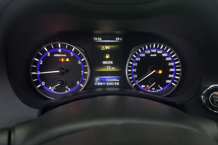 Used Infiniti Q60 2019 2.0T Luxury Edition Odometer Close Up
