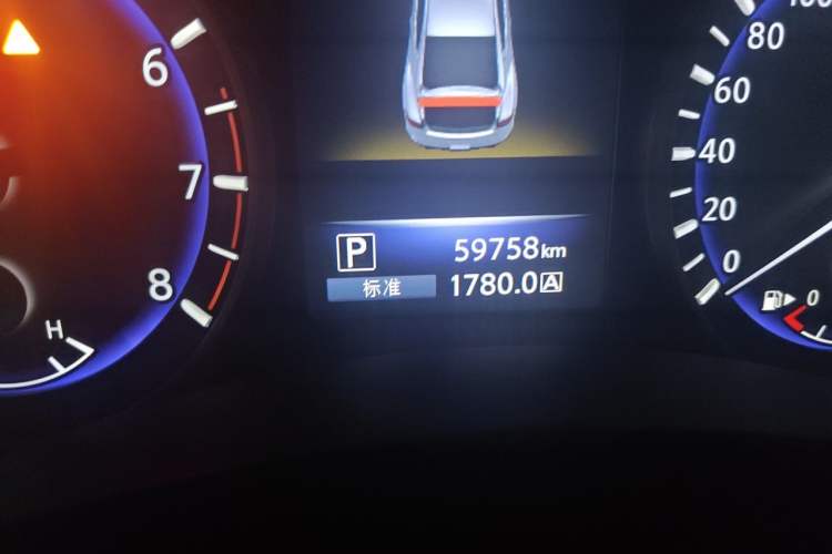 Used Infiniti Q60S  Odometer Close Up