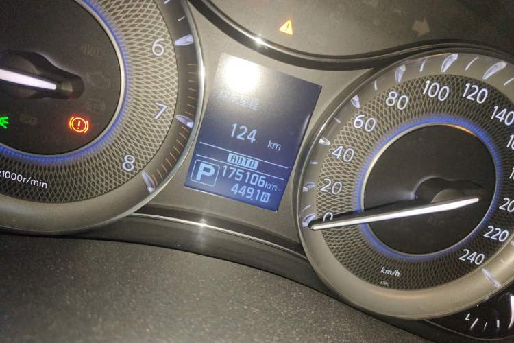Used Infiniti QX 2013 QX56 Upgraded Model Odometer Close Up