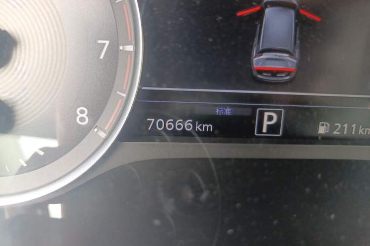 Used Infiniti QX50 2020 2.0T Four-Wheel Drive Navigation Edition Odometer Close Up