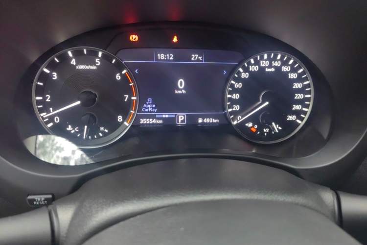 Used Infiniti QX50 2020 Revised Version 2.0T All-Wheel Drive Elite Edition Odometer Close Up