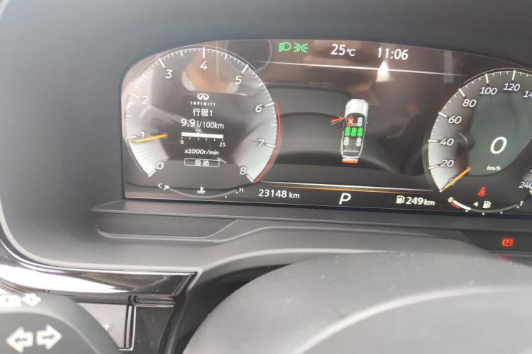Used Infiniti QX60 2024 2.0T All-Wheel-Drive Excellence Edition Odometer Close Up