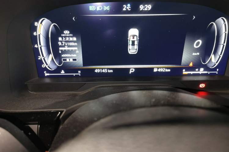 Used Infiniti QX60 2024 2.0T Four-Wheel Drive Luxury Edition Odometer Close Up