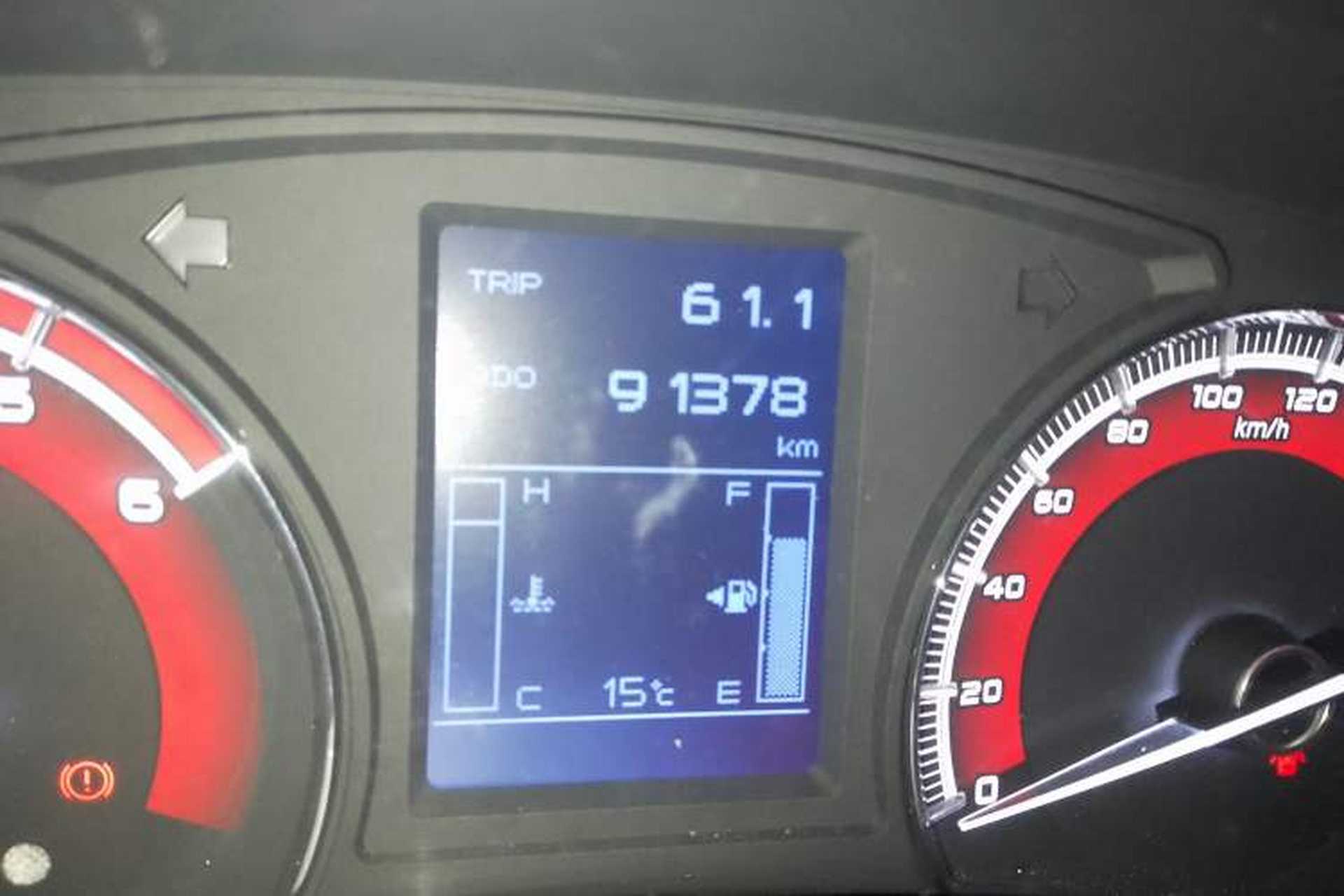 Used Isuzu mu-X 2015 2.5T Two-Wheel Drive Manual Comfort Plus 7-Seater Odometer Close Up