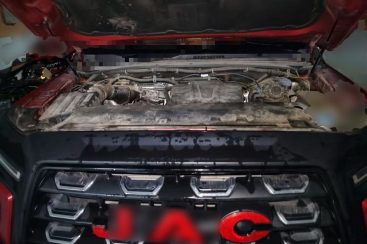 Used JAC Group Hantoo 2021 2.0T Commercial Version Manual Diesel Two-Wheel Drive Elite Large Double Cabin HFC4DB2-2E Engine Bay
