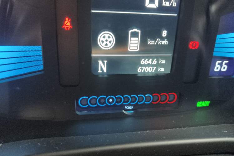 Used JAC Group iEV7S 2018 Smart Enjoyment Model Odometer Close Up
