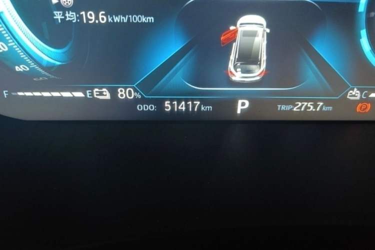 Used JAC Group iEVS4 2019 Luxury Smart Edition Odometer Close Up