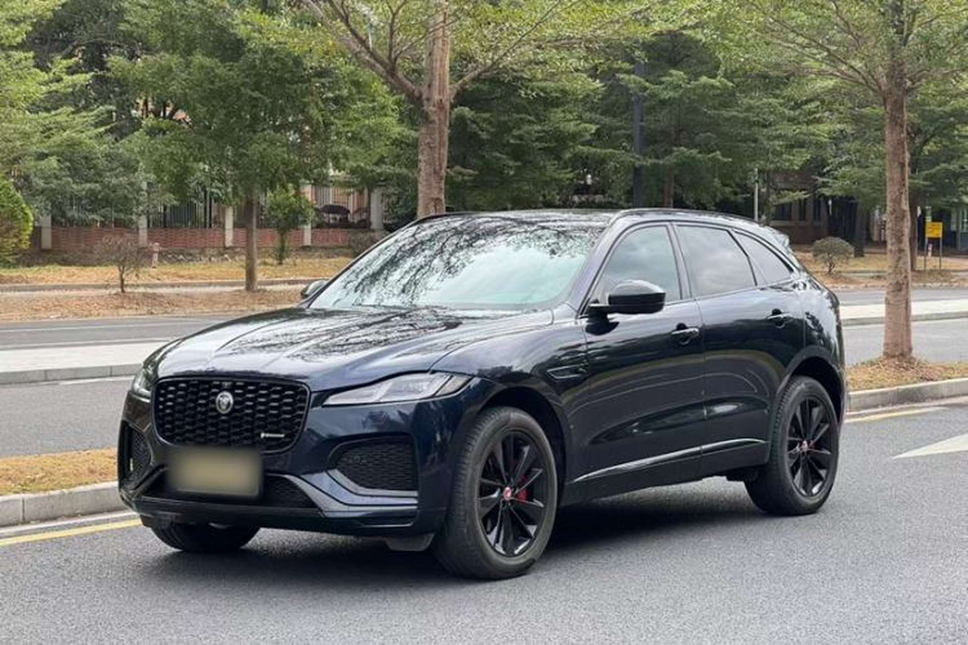 Used Jaguar F-PACE 2023 P250 R-Dynamic BLACK Front Left 45 Deg
