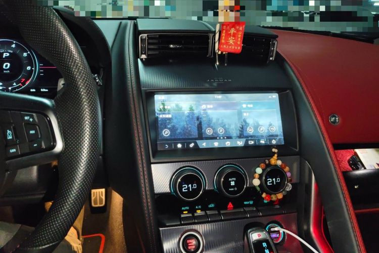 Used Jaguar F-TYPE 2021 P300 Rear-Drive First Edition Hardtop Version Audio And AC Panel