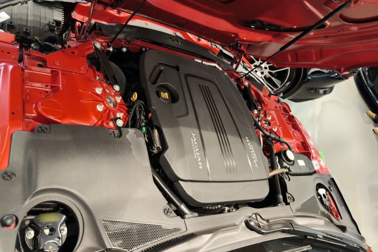 Used Jaguar F-TYPE 2023 P300 Hardtop Version R-DYNAMIC BLACK Engine Bay