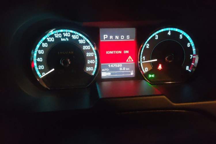 Used Jaguar XF 2012 XF 3.0L V6 Luxury Edition Odometer Close Up