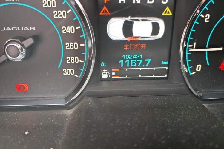 Used Jaguar XF 2015 XF 2.0T 80th Anniversary Limited Edition Luxury Model Odometer Close Up