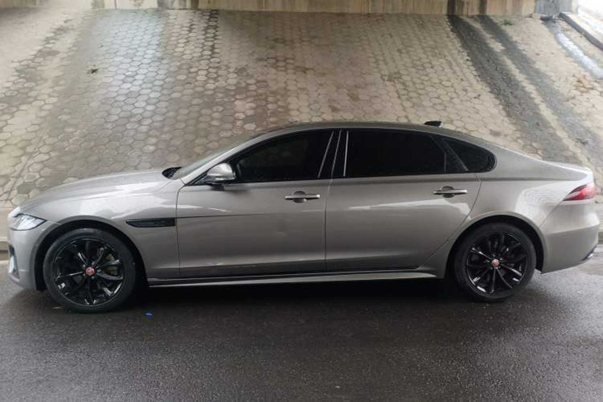 Used Jaguar XFL 2021 XFL 2.0T P250 All-Wheel-Drive Shimmering Black Sport Edition Left Side