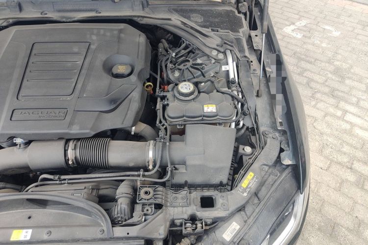 Used Jaguar XFL 2021 XFL 2.0T P250 All-Wheel-Drive Shimmering Black Sport Edition Engine Bay Left