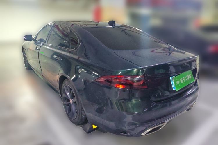 Used Jaguar XFL 2021 XFL 2.0T P250 All-Wheel-Drive Shimmering Black Sport Edition Rear Left 45 Deg