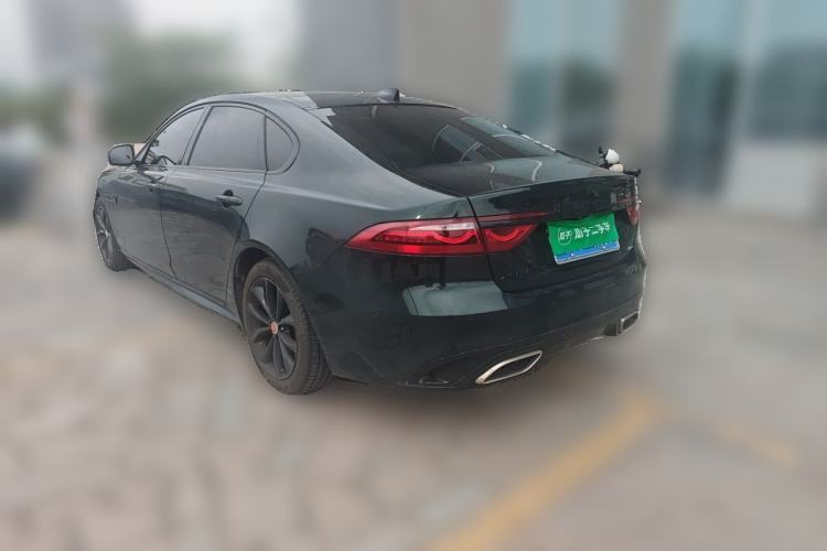 Used Jaguar XFL 2021 XFL 2.0T P250 All-Wheel-Drive Shimmering Black Sport Edition Rear Left 45 Deg